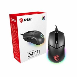 MSI Clutch GM11ゲーミングマウス、5000 DPI、10M Omronスイッチ、光学センサー PC / Mac