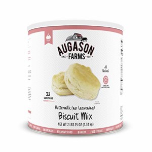 Augason Farms バターミルク (発酵なし) ビスケット ミックス 2 ポンド 15 オンス No. 10 缶、5-80410