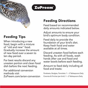 ZuPreem ナチュラル ペレット 小鳥用バード フード、2.25 ポンド (1 パック) 
