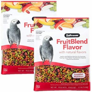 ZuPreem FruitBlend フレーバー ペレット バード フード オウムとインコ用 3.5 ポンド (2 パック)