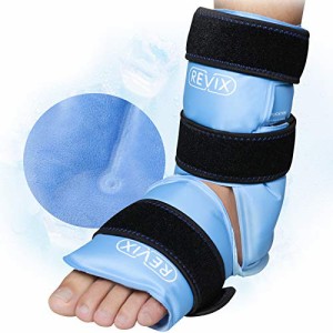 REVIX 足の痛みの緩和と足の怪我のための足首アイスパックラップ