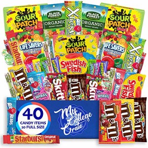 My College Crate Candy & Snack Box スナックケアパッケージ - 40ピース