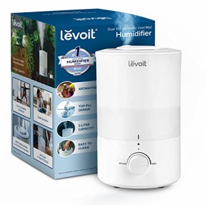 LEVOIT 加湿器 ベッドルーム 広い部屋用 3L クールミスト ホワイト