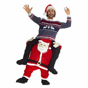 モーフ サンタクロース コスチューム 男性用 赤 おんぶ 乗馬 面白い サンタ コスチューム 父 クリスマス コスチューム 大人用