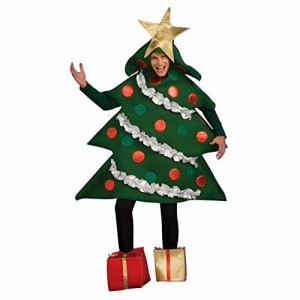 ルビーの大人用クリスマス ツリー コスチューム プレゼントの靴カバー付き サイズ：スタンダード