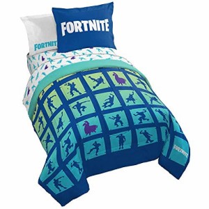 フォートナイト Boogie Bomb 5点ツインベッドセット - リバーシブル掛け布団とシーツセット付き