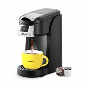 CHULUX シングルサーブコーヒーメーカー、12オンスKcup ポッドと再利用可能なフィルターに対応