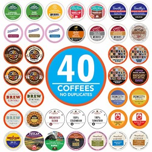 コーヒーポッド バラエティパックサンプラー キューリグKカップコーヒーメーカー用アソートシングルサーブコーヒー 40個