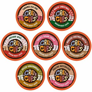 Crazy Cups クリスマスコーヒーポッド バラエティパック コーヒーポッド キューリグKカップマシン用 30個 