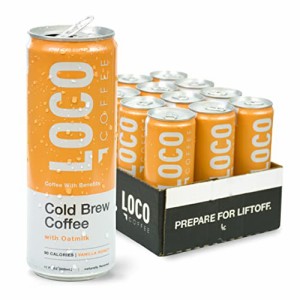 Loco Coffee バニラハニー コールドブリューコーヒー オーツミルクとココナッツウォーター バニラハニー　11オンス缶 12個入り 