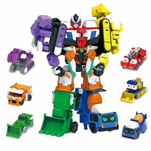 GAGINAN 建設車両 ロボット玩具に変身 6イン1 エンジニア車両 12インチ変形ロボットフィギュア 6歳以上の子供向け分解玩具