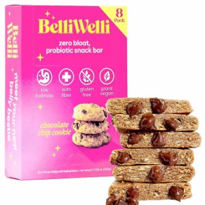 [8個入り] Belliwelli ベリウェリ プロバイオティク スナックバー チョコレートチップクッキー Probiotic Snack Bar Chocolate Chip Cook