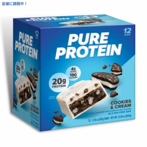 [12個入り] ピュアプロテイン バー クッキーアンドクリーム Pure Protein Bar Cookies & Cream 12ct