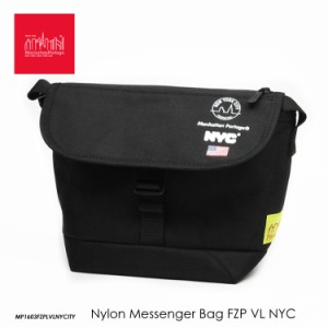 マンハッタンポーテージ メッセンジャーバック Manhattan Portage MP1603FZPLVLNYC Nylon Messenger Bag Flap Zipper Pocket Vinyl Linin