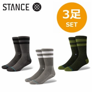 メール便 スタンス ソックス メンズ ジョヴァン 3足セット ブラック グレー グリーンブラック STANCE JOVEN オシャレ プレゼントに最適 M