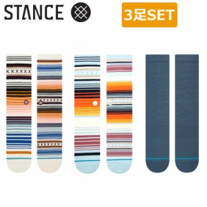 SALE メール便 スタンス ソックス 3足セット 靴下 STANCE CURREN ST CREW ICON 3 PACK オシャレ プレゼントに最適 A556A20CHS