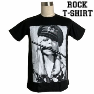 Lady Gaga グラフィック Tシャツ レディー ガガ 婦警 ロックTシャツ バンドTシャツ メンズ レディース ロックT バンドT バンT 衣装 ロゴT