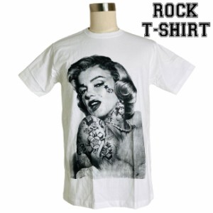 Marilyn Monroe グラフィック Tシャツ マリリン モンロー タトゥーマリリン ロックTシャツ バンドTシャツ メンズ レディース ロックT バ