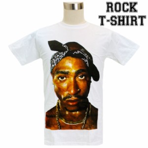 2Pac グラフィック Tシャツ 2パック 顔プリント ロックTシャツ バンドTシャツ メンズ レディース ロックT バンドT バンT 衣装 ロゴT ダン