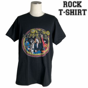 Led Zeppelin グラフィック Tシャツ レッド ツェッペリン サークルイラスト ロックTシャツ バンドTシャツ メンズ レディース ロックT バ