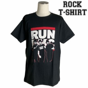 Run-D.M.C. グラフィック Tシャツ ラン ディーエムシー メンバーイラスト ロックTシャツ バンドTシャツ メンズ レディース ロックT バン