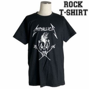 Metallica グラフィック Tシャツ メタリカ モヒカンクロス ロックTシャツ バンドTシャツ メンズ レディース ロックT バンドT バンT 衣装 