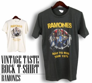 ヴィンテージ風 Ramones Tシャツ ラモーンズ ロックTシャツ バンドTシャツ 半袖 メンズ レディース かっこいい バンT ロックT バンドT ダ