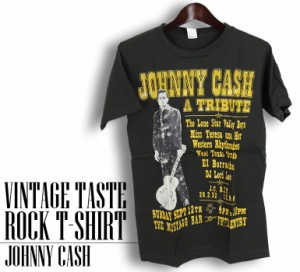 ヴィンテージ風 Johnny Cash Tシャツ ジョニー キャッシュ ロックTシャツ バンドTシャツ 半袖 メンズ レディース かっこいい バンT ロッ