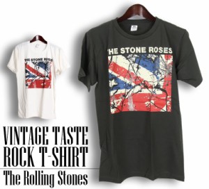 ヴィンテージ風 The Stone Roses ザ ストーン ローゼズ 半袖 Union jack ユニオンジャック ロックTシャツ バンドTシャツ メンズ レディー