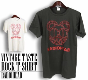 ヴィンテージ風 Radiohead レディオヘッド ロックTシャツ バンドTシャツ 半袖 メンズ レディース かっこいい バンT ロックT バンドT ダン