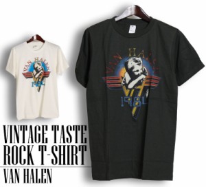 ヴィンテージ風 Van Halen Tシャツ ヴァンヘイレン ロックTシャツ バンドTシャツ 半袖 メンズ レディース かっこいい バンT ロックT バン