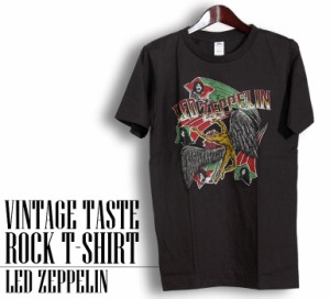 ヴィンテージ風 Led Zeppelin Tシャツ レッド ツェッペリン ロックTシャツ バンドTシャツ 半袖 メンズ レディース かっこいい バンT ロッ