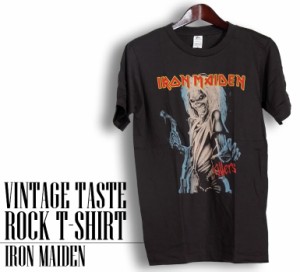 ヴィンテージ風 Iron Maiden Tシャツ アイアンメイデン ロックTシャツ バンドTシャツ 半袖 メンズ レディース かっこいい バンT ロックT 