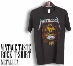 ヴィンテージ風 Metallica Tシャツ メタリカ Pushead Sun 半袖 ロックTシャツ バンドTシャツ メンズ レディース ロックT バンドT バンT 