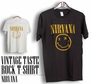 ヴィンテージ風 Nirvana Tシャツ ニルヴァーナ ニルバーナ ロックTシャツ バンドTシャツ 半袖 メンズ レディース かっこいい バンT ロッ