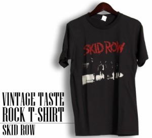 ヴィンテージ風 Skid Row Tシャツ スキッドロウ ロックTシャツ バンドTシャツ 半袖 メンズ レディース かっこいい バンT ロックT バンドT