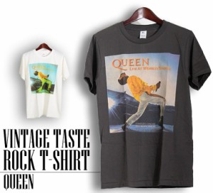 ヴィンテージ風 QUEEN Tシャツ クイーン ロックTシャツ バンドTシャツ ボヘミアンラプソディ メンズ レディース ロックT バンドT バンT 