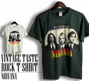 ヴィンテージ風 Nirvana Tシャツ ニルヴァーナ ロックTシャツ バンドTシャツ ニルバーナ 半袖 メンズ レディース かっこいい バンT ロッ