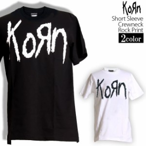 Korn Tシャツ コーン ロックTシャツ バンドTシャツ 半袖 メンズ レディース かっこいい バンT ロックT バンドT ダンス ロック パンク 大