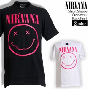 Nirvana Tシャツ ニルヴァーナ ロックTシャツ バンドTシャツ ニルバーナ ニコちゃん メンズ レディース ロックT バンドT バンT ロゴ バン