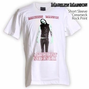Marilyn Manson Tシャツ マリリンマンソン ロックTシャツ バンドTシャツ 半袖 メンズ レディース かっこいい バンT ロックT バンドT ダン