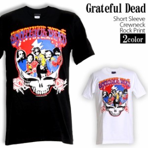 Grateful Dead Tシャツ グレイトフルデッド スカル ロックTシャツ バンドTシャツ 半袖 メンズ レディース かっこいい バンT ロックT バン