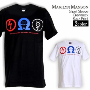 Marilyn Manson Tシャツ マリリンマンソン ロックTシャツ バンドTシャツ 半袖 メンズ レディース かっこいい バンT ロックT バンドT ダン