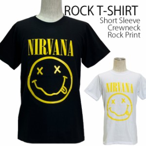 Nirvana Tシャツ ニルヴァーナ ニコちゃん Smile 半袖 ロックTシャツ バンドTシャツ ニルバーナ カート・コバーン メンズ レディース か