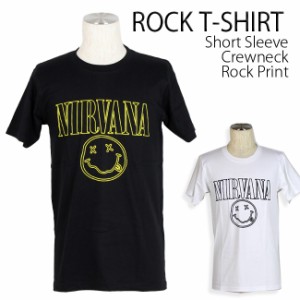 Nirvana Tシャツ ニルヴァーナ ニルバーナ ニコちゃん ロックTシャツ バンドTシャツ 半袖 メンズ レディース かっこいい バンT ロックT 