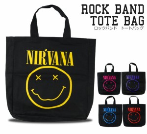 ロック エコ トートバッグ ニルヴァーナ ニルバーナ NIRVANA メンズ レディース ロックファッション エコバッグ 通学 かばん