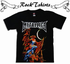 ロックTシャツ ロックＴシャツ Metallica メタリカ 三日月とモンスター バンドTシャツ メンズ レディース パンク 大きいサイズ