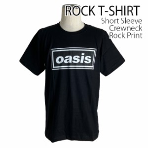 Oasis Tシャツ オアシス フォント ロックTシャツ バンドTシャツ 半袖 メンズ レディース かっこいい バンT ロックT バンドT ダンス ロッ