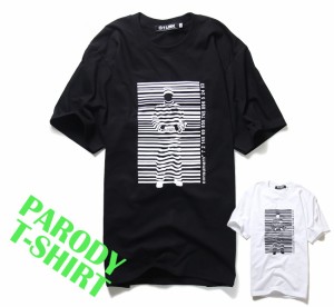 パロディ Tシャツ おもしろ 半袖 Prisoner Barcode 囚人 バーコード メンズ レディース ユニセックス クルーネック おしゃれTシャツ ネタ