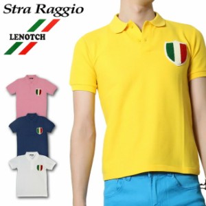 Stra Raggio 国旗柄ワッペン付き ポロシャツ 4カラー VICKY 半袖ポロシャツ POLOシャツ ポロシャツ 半袖 お兄系 キレイ目